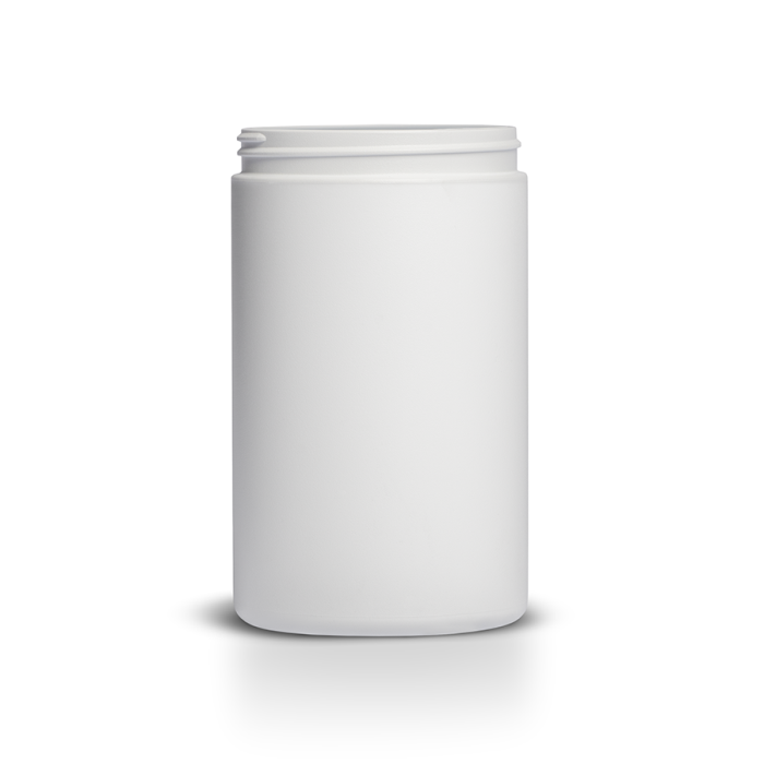 1250ml HDPE Euro Jars (1250EJ100W)